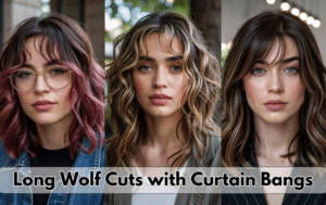 Read more about the article Long Wolf Cuts With Curtain Bangs: Hairstyle That Add Volume & Style